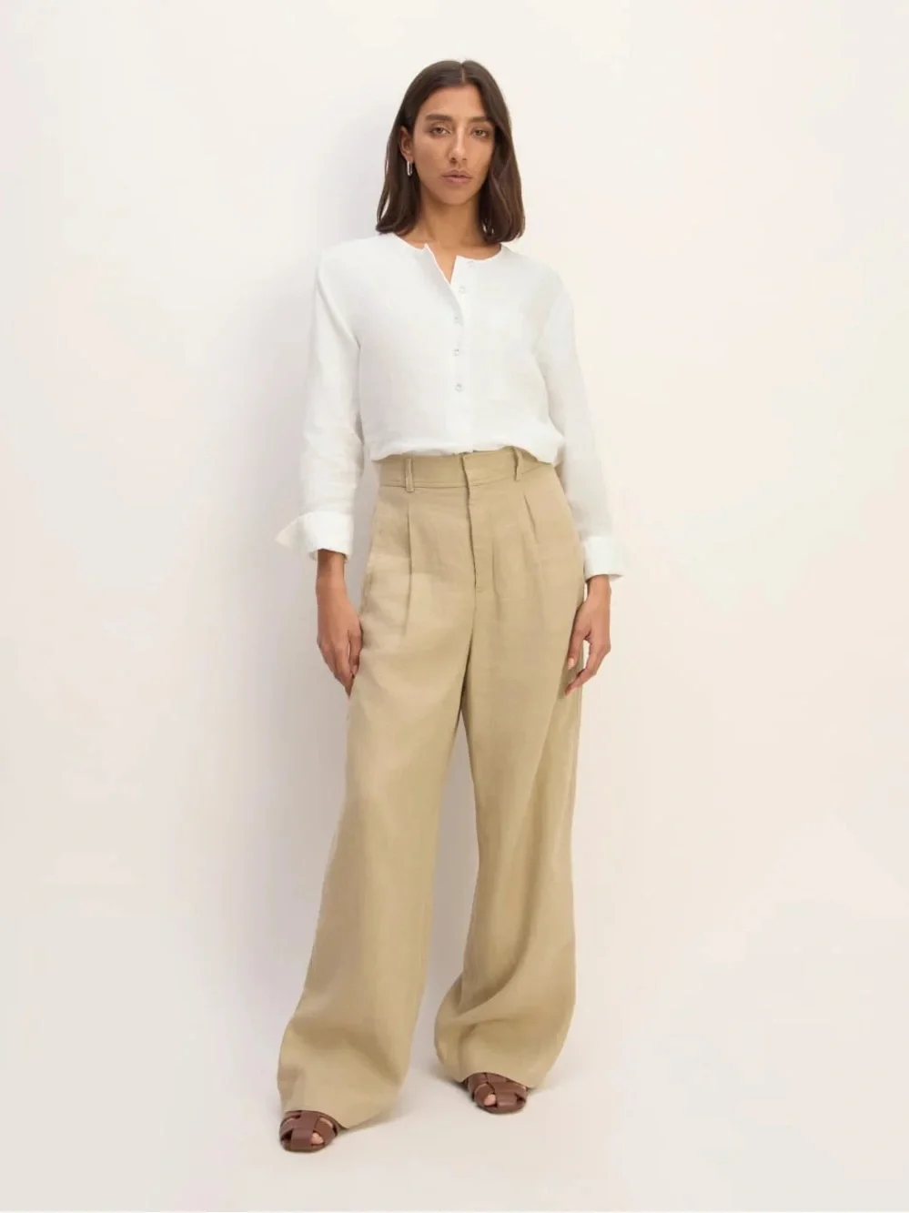 Everlane white cotton popover blouse - Picture 1 of 6